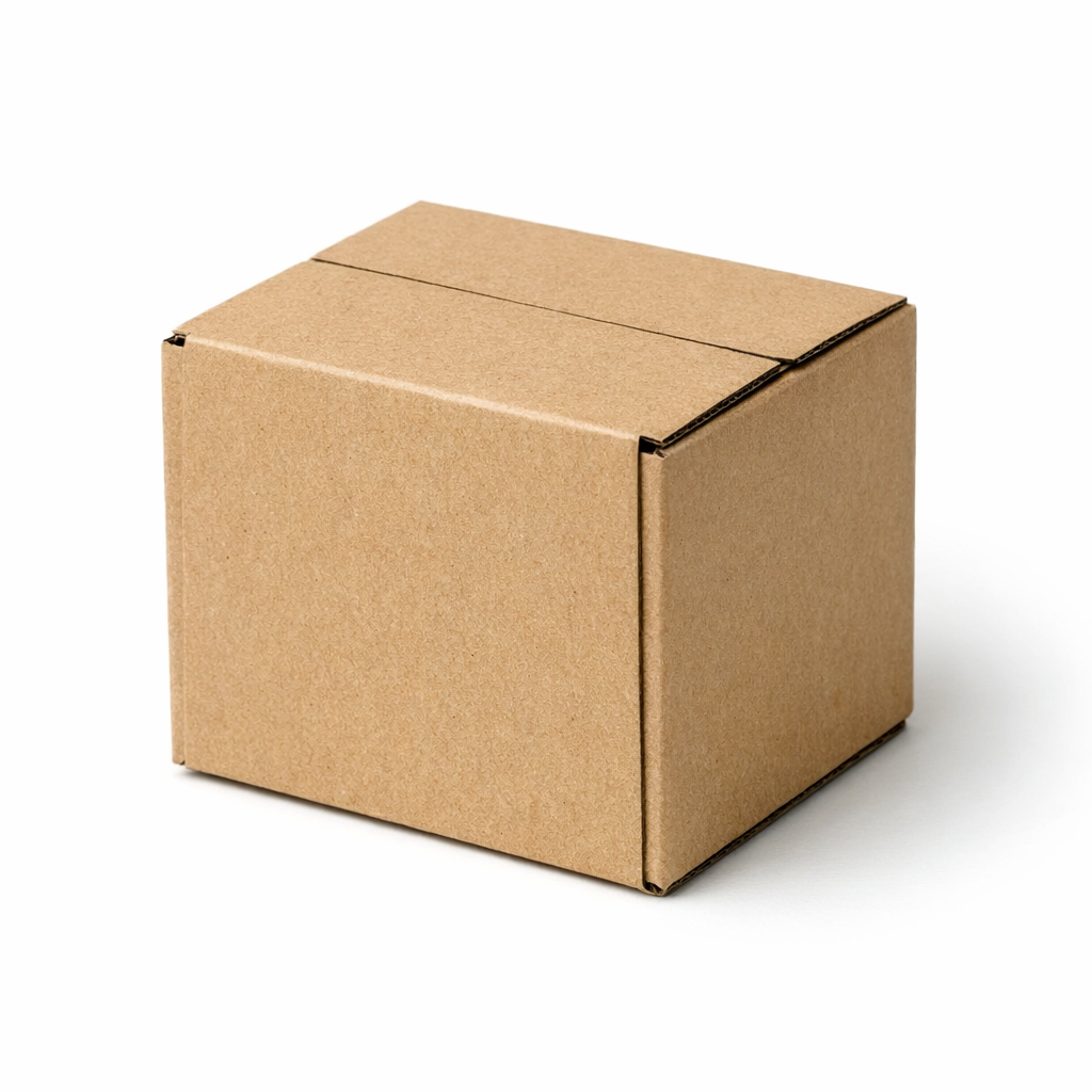 ECommerce Cardboard Box in Neutral Tones