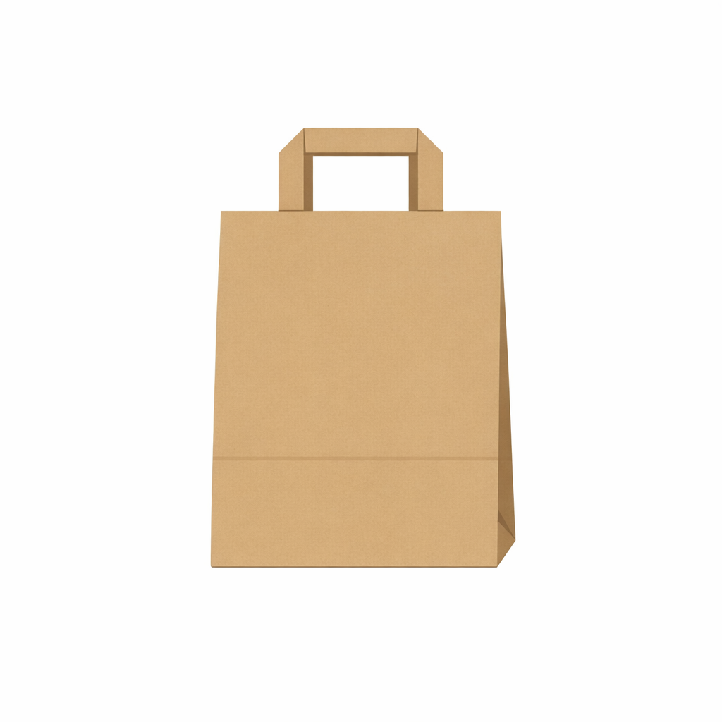 EcoFriendly Kraft Paper Bag on White Background