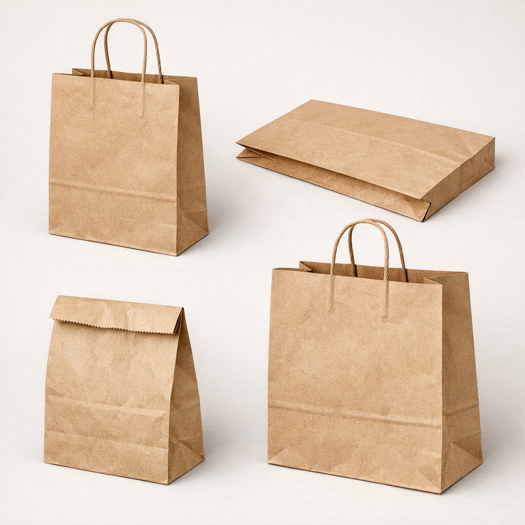 Kraft Paper Bags at Dusk