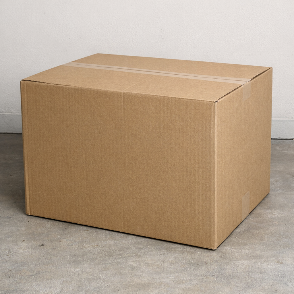 Large Cardboard Box in Isolation-1