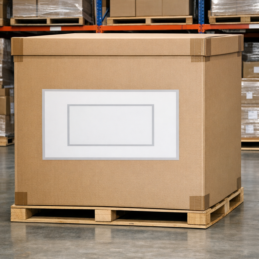 Warehouse Storage Box with Identification Label Area