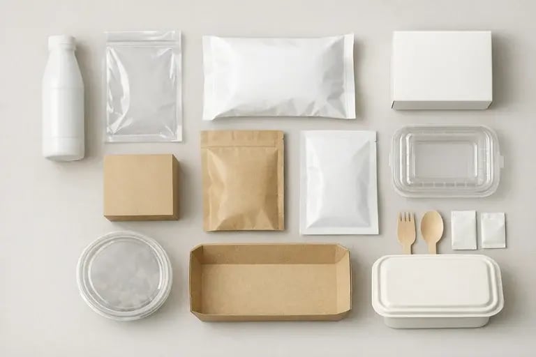Clean Minimalist Food Packaging Materials