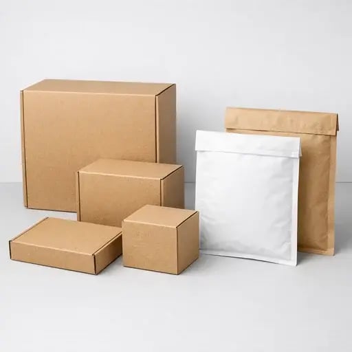 ECommerce Packaging Essentials in Neutral Tones