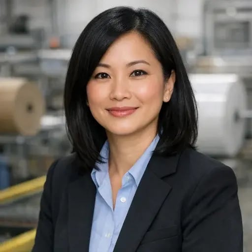 Sarah Chen Professional Headshot Packaging Manufacturing
