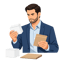 Clean portrait of an e-commerce business owner reviewing packaging samples