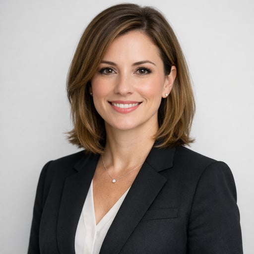 Professional headshot of Sarah Mitchell, Operations Manager at Test Company, wearing business attire against a clean neutral background